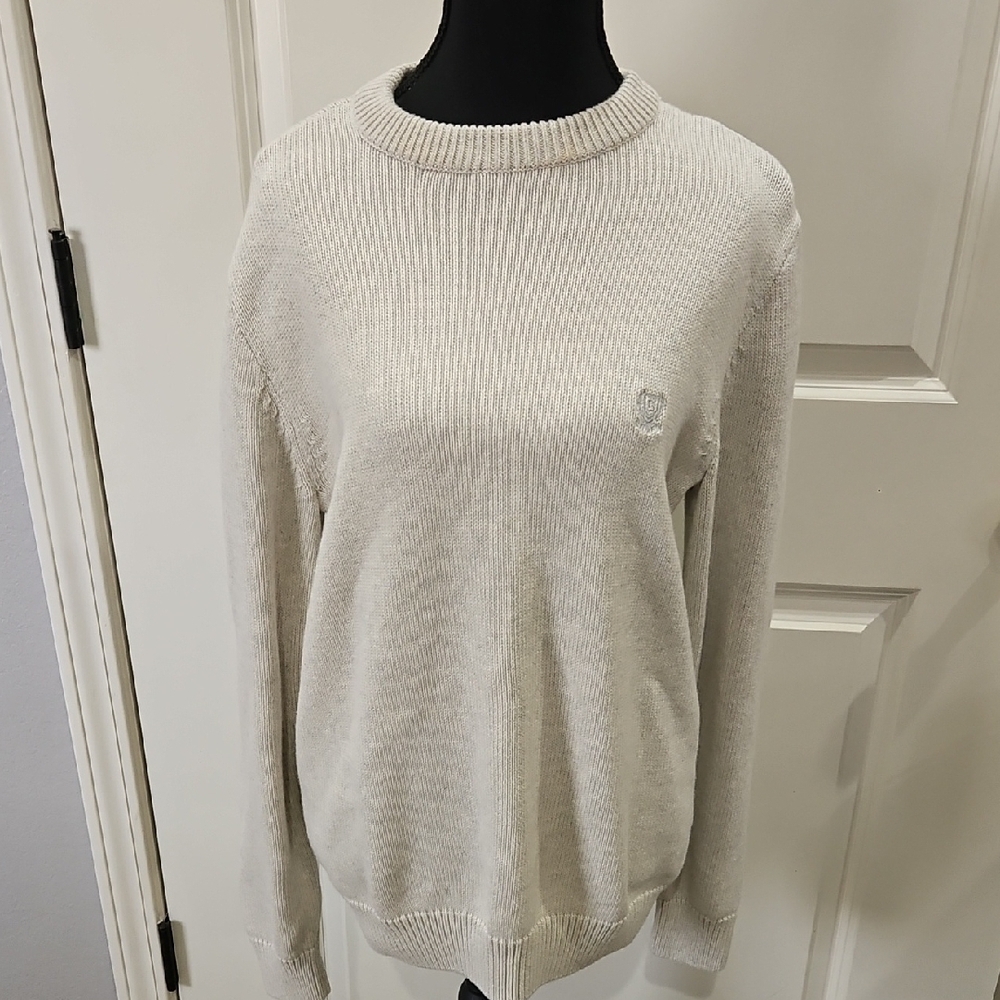 Chaps Women's Light Beige Crew Neck Sweater size Small